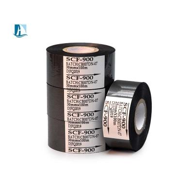 China Black Original Thermal Label Printer Ink Printer Ribbon for Production Date Printing for sale