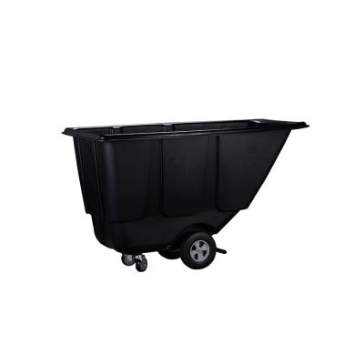 China Storage AG002 Large 1/2 Cu.Yd. Black service duty 450 lbs. Plastic Capacity Tray Cart, Tilt Truck for sale