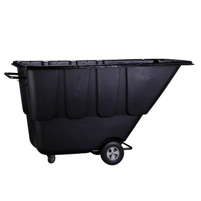 China AG1001 Light Duty Gray Storage Garbage Cart , Commercial Storage Garbage Bin for sale