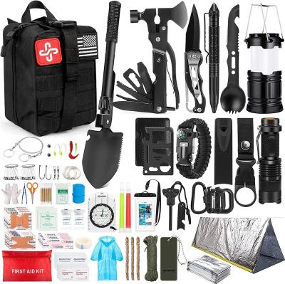 China Modern Survival Kit,Survival Gear First Aid Kit with Molle System Compatible Bag and Emergency Tent, Outdoor Adventure, Camping for sale