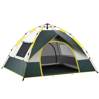 China Extended Type Camping Tent 2-3 People Outdoor Tents Sun Shelter with Window Quick Automatic Opening Foldable Tent for sale