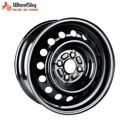 China Car Make For Hyundai Solaris Wheelsky 554208 15X5.5 PCD 4X100 15 Inch Passenger Car Steel Black Wheel Rims for sale