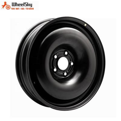 China Car Make For Audi A4/A5/A6 Wheelsky 725603 17x4.0 PCD 5x112 17 Inch Black Car Spare Wheel Steel Rim for sale