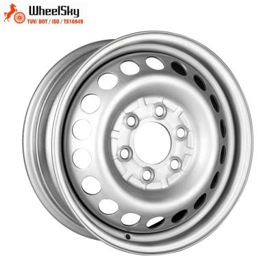 China Head For Mercedes Sprinter II Wheelsky 676C01T-S 16 Inch 16x6.5 PCD 6x130 Silver Paint Wheel Steel Rim For Truck for sale