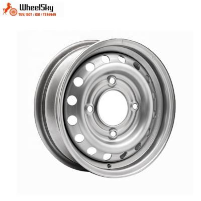 China Universal Europe 13 Trailer Wheelsky ET1345407-S Inch 13x4.5 PCD 4x139.7 750kg Load Capacity Silver Popular Trailer Rim for sale