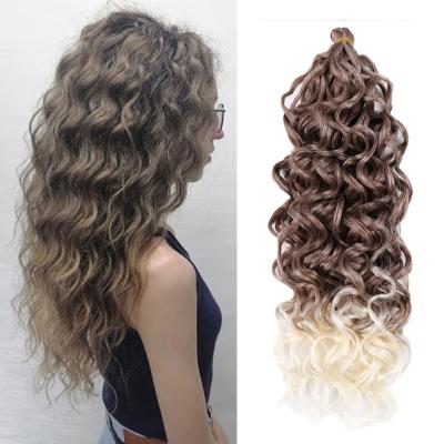 China Synthetic Fiber Ocean Water Wave Braiding Crochet Braids Hair Afro Curl Synthetic Curl Crochet Hair Extensions for sale