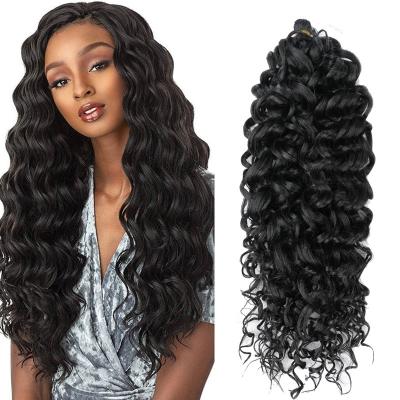 China Synthetic Fiber Surf Crochet Braid Hair Hawaii Afro Curls Natural Ombre Water Wave Synthetic Braiding Hair Braids for sale