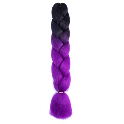 China Daily Decoration Synthetic Hair Yaki Ombre Braiding Braiding Pre Stretched Super Jumbo Hair For Hair Extension100g 24inch for sale