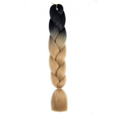 China Daily Decoration Manual Hair Yaki Ombre Braiding Braiding Pre Stretched Super Jumbo Hair Crochet Braids For Hair Extension100g 24inch for sale