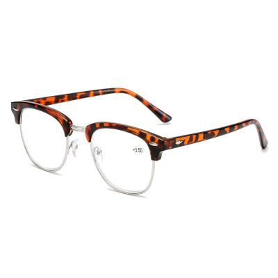 China Slim Half Frame Cheap Fashion Half Rate Regular Rim Reading Glasses for sale