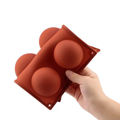 China Disposable Mold BPA Free Silicone Bomb Chocolate Baking Mold For Making Chocolate Cocoa Bomb Cake Jelly for sale