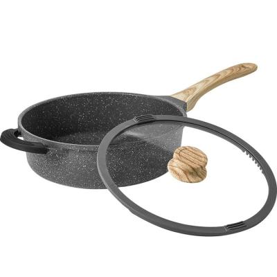 China 24cm Maifan Viable Stone Cookware Set Nonstick Kitchen Cooking Pot Wok Pan for sale