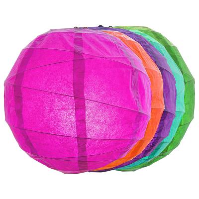 China China Lucky Different Size Multicolor Round Crisscross Paper Lantern Fold Japanese Style Hanging Wedding & Festival Party Decoration for sale