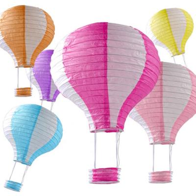 China China Lucky Hot Air Balloon Paper Lanterns For Wedding Birthday Engagement Christmas Party Decoration Rainbow for sale