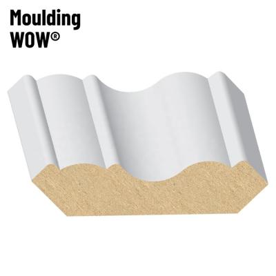 China Modern Home Decorations Wooden Primed Molding Solid Wood Door Frame Materia MDF EDGE Skirting Baseboard for sale