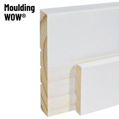 China Modern China Faux Wood Beam Wood Moldings Primed Trim Radiata Pine Wood Skirting for sale