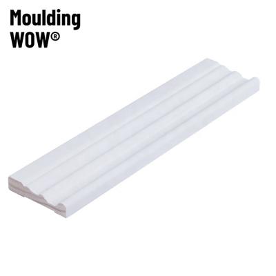 China Modern White Primed Wood Baseboard Skirting Molding MDF Enclosing China Faux Wood Beam Solid Wood Trim Molding for sale