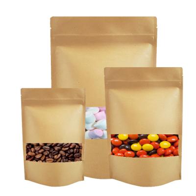 China Reusable Biodegradable Ziplock Holder Bags Heat Seal Kraft Stand Up Pouches for sale