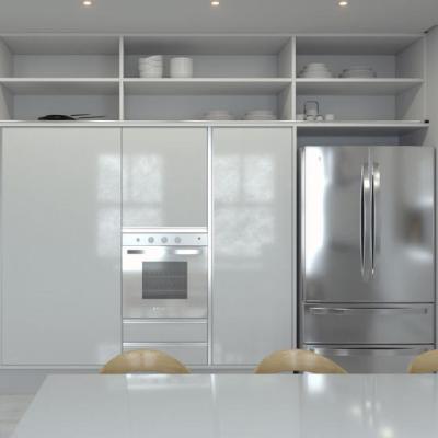 China Australian white color cupboard for kitchen en venta