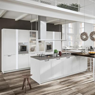 Китай European sale popular white kitchen cabinet with island продается