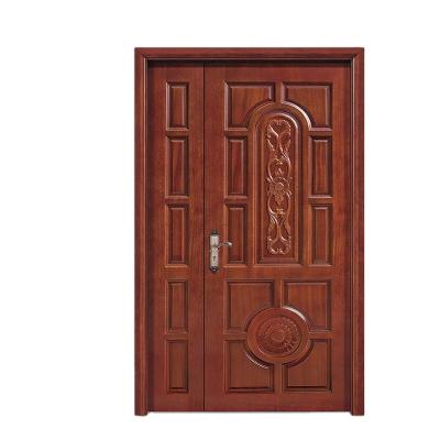 China Fancy exterior wooden double door wood carving wooden door design zu verkaufen