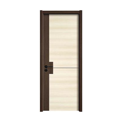 China Hot Sale Popular Design Wood MDF Door Interior MDF with Solid Wood Swing Modern Hotel Melamine Paint Free/stable Material 15days zu verkaufen