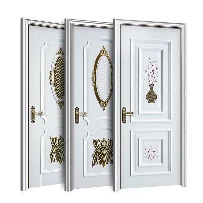 China Good quality wooden door European design white color interior doors with best price à venda