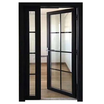 China Building materials aluminum casement doors in modern home double glass aluminum door frame for sale