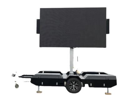 China High Brightness LED Outdoor Mobile Trailer Signage Outdoor Trailer Led Display Board for sale