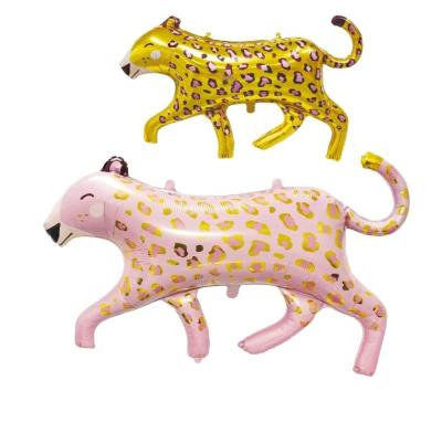 China Decoration BLQQ Animal Leopard Shaped Foil Balloons For Birthday Party Decoration 66x97cm for sale