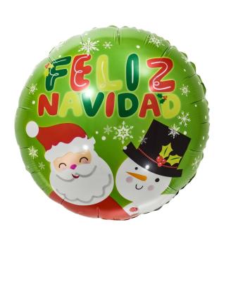 China Decoration 18inch Round Foil Helium Balloon Christmas Balloons For Merry Christmas Party for sale