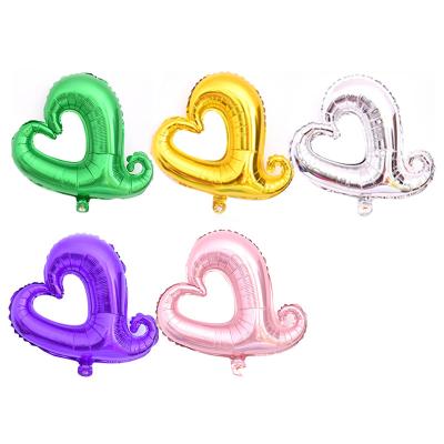 China Decoration Hot Sale Party Inflating Helium Heart Shaped Balloon Color Foil Balloon for sale