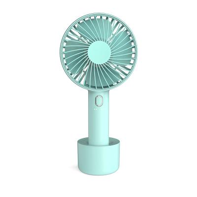 China 4 Inch Car Household Electric Mini Fan With Seat Luxury Portable Hand Held Battery And Hand for sale