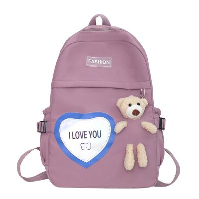 China Color Waterproof Cute Waterproof Computer Double Shoulder Backpacks For Girl Custom Made Rucksack School Bag for sale