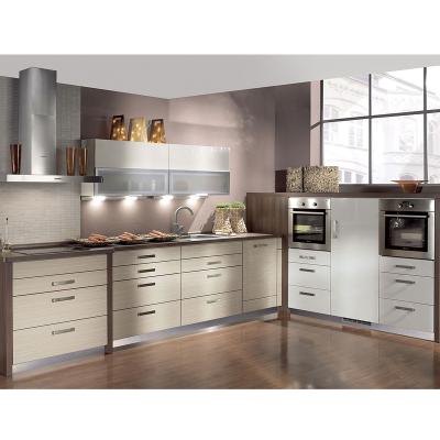 China Modern Custom Thermofoil Fiberboard Kitchen Furniture With Drawers for sale