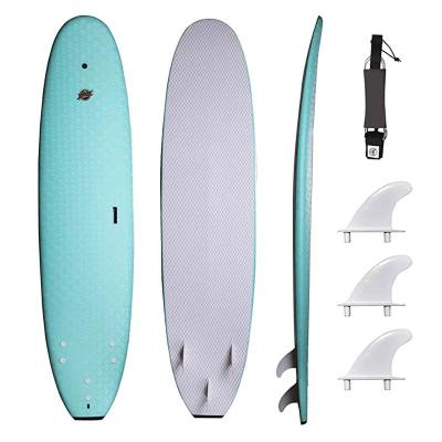 China Surf Unisex Custom 8ft EPOXY Fiberglass Longboard With Fins Surfboard for sale