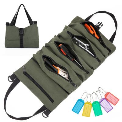 China Durable Hot Universal Canvas Roll Up Tool Bag For Car Motorcycle , Hanging Tool for sale