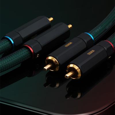 China Camera Hi End 4 Core Interface Studio Car Audio Mixer Pure Copper Silver Plated RCA Video Cable for sale