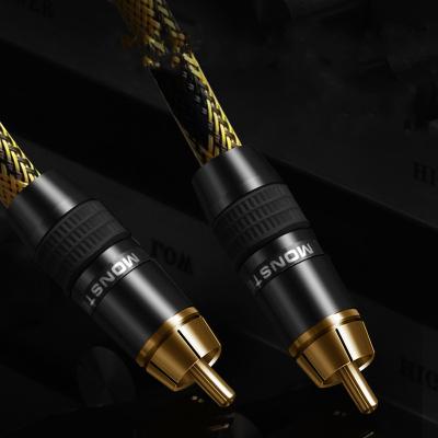 China 5.1Power Coaxial Cable Pure Copper Amplifier COMPUTER RCA COMPUTER Digital SPDIF Subwoofer Audio Line for sale