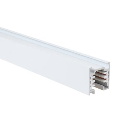 China Led Lighting Track System Square Spotlight 4 Wire Track 1 Meter 4 Wire Track Light Rail In White Square for sale