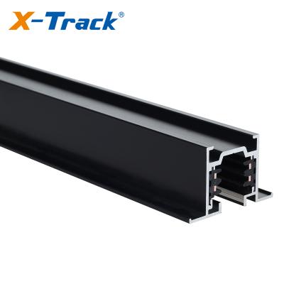 China recessed spotlight 4 wire led track lights rail 10w 20w 30w 2 meter square for sale