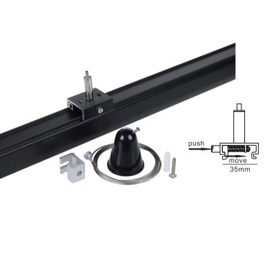 China Gallery LED Lighting Track Ceiling Kit With Spring Connect 3 Circuit 4 Wire Spotlight Track for sale