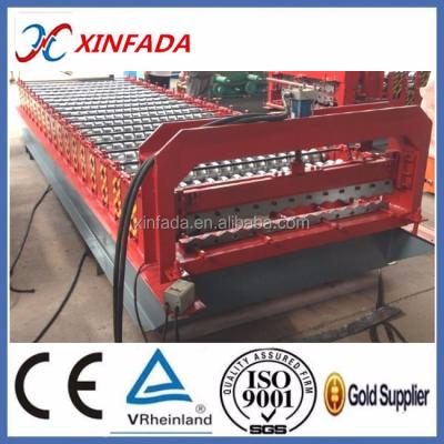 China Corrugated Roof And Wall Panel Profile Roll Forming Machine / Metal Steel Sheet Roll Forming Machine for sale