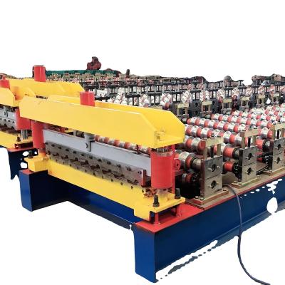 China Building Material Shops Online Check Trapezoid Wholesaletor Steel Roof Tile Roll Forming Machine for sale