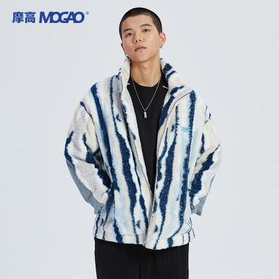 China Custom Made Mogao Windproof High Fashion Windproof Jacket Men's Simple And Fashionable Men's Jacket Fleece Coat Loosely for sale