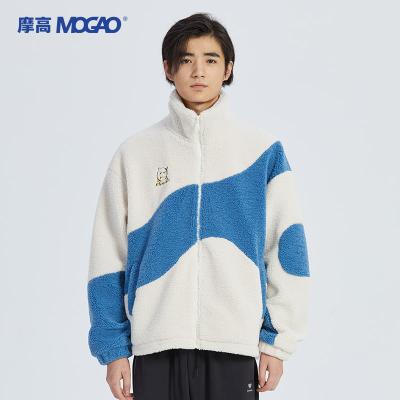 China Custom Made Mogao Windproof High Fashion Windproof Jacket Men's Simple And Fashionable Men's Jacket Fleece Coat Loosely for sale