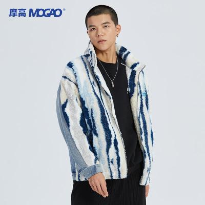 China Wholesale Custom Made High Quality Anorak Paisley Winter Jackets Oversized Fluffy Mens Windproof Fleece Print Sherpa Jacket For Men for sale