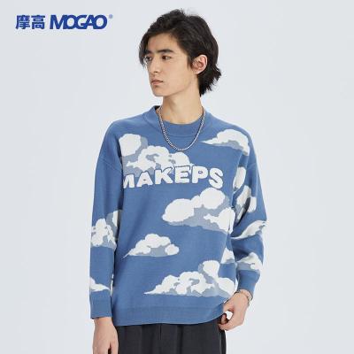 China Custom Anti-wrinkle Mogao High Fashion Fashion Sweater Cartoon Trend Sweater Stylish Men Round Neck Sweater Underneath for sale