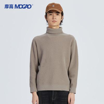 China Anti-wrinkle turtle neck men's tight fitting sweater basing sweater new style long sleeve heat thin solid color knit for sale