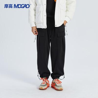 China Hip Hop Anti-Wrinkle Men's Jogger Cargo Pants Long Trousers Multi Heavy Cotton Loose Pocket Fleece Pants Oversized Cargo Pants for sale